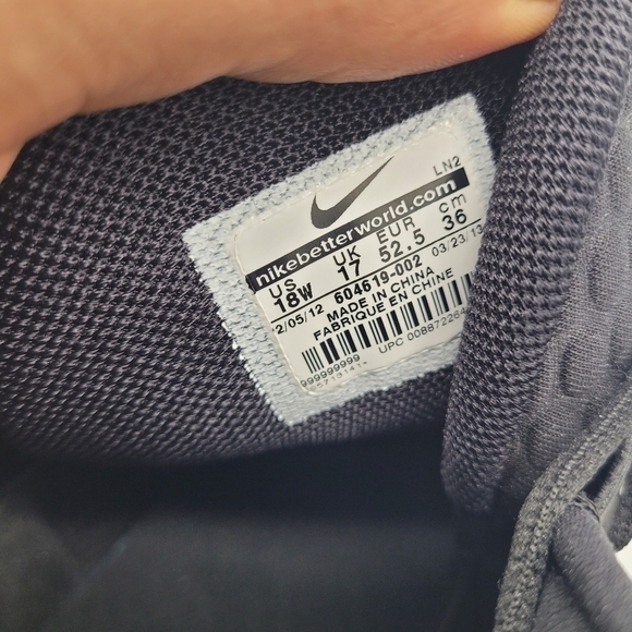 Nike Zoom Code Elite 3/4 TD Football Cleats Black/Silver Men Size 18 Wide - Picture 9 of 15